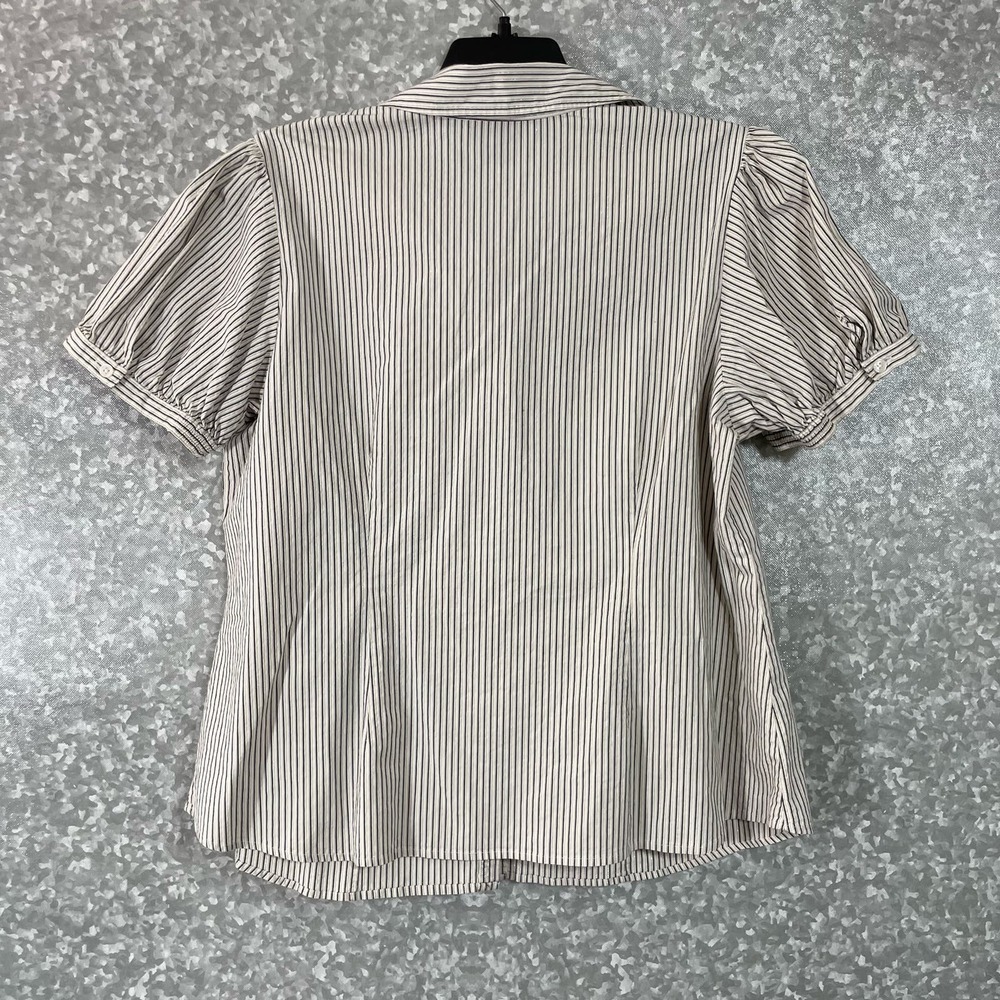 Lane Bryant Women's Plus Size Striped Ruffle Button Up Top - Size 18/20 - Blouse - Picture 6 of 6